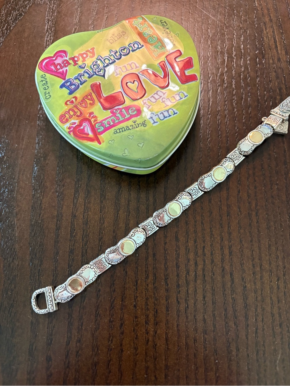 Brighton Silver-Link Bracelet with Gold Accents
